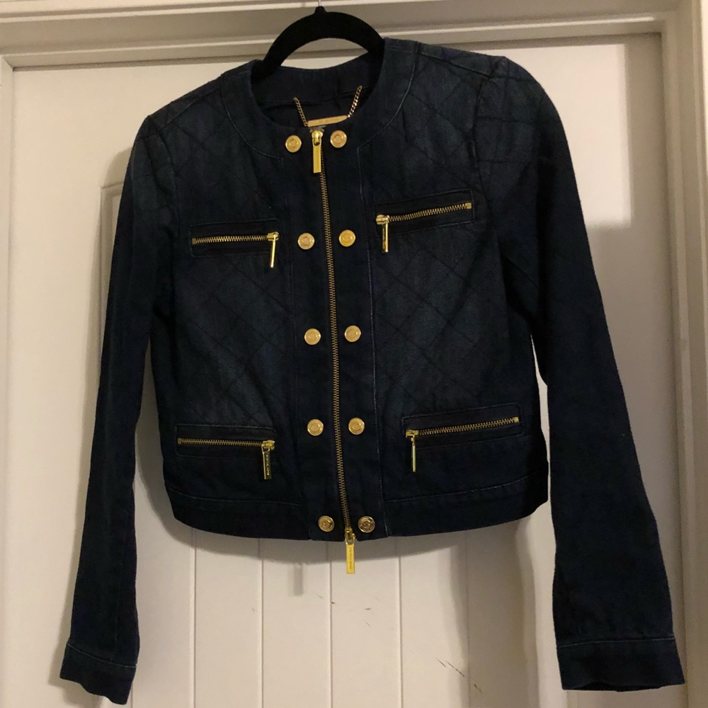 (NWOT) Michael Kors Dark Wash Jean Jacket w/GH